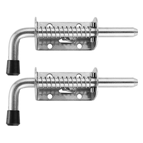 JANZU 2 Stück 12,7 cm Edelstahl mit Feder, Latch Pin Bolt 2 mm dick Türschloss gebürstet von JANZU