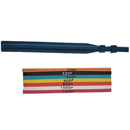 JANZU 7 Stück 100 x 4 x 1 mm Schleifstein aus Faser, Super-Schleifstein aus Keramik zum Polieren von Formen + 1 x Serie-Halterung JANZU 7 Stück 100 x 4 x 1 mm Schleifstein aus Faser, Super-Schleifstein aus Keramik zum Polieren von Formen + 1 x Serie-Halterung von JANZU