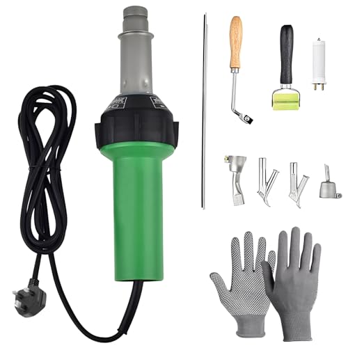 1600W Profi Kunststoff Schweißset Kunststoff Schweißgerät Schweißwerkzeug Kunststoff Reparatur Kit Heißluftpistole Temperatur regulierbar mit Flachschweißdüse und Rollen für Kunststoffschweißgerät 1600W Profi Kunststoff Schweißset Kunststoff Schweißgerät Schweißwerkzeug Kunststoff Reparatur Kit Heißluftpistole Temperatur regulierbar mit Flachschweißdüse und Rollen für Kunststoffschweißgerät von JAOGAUS