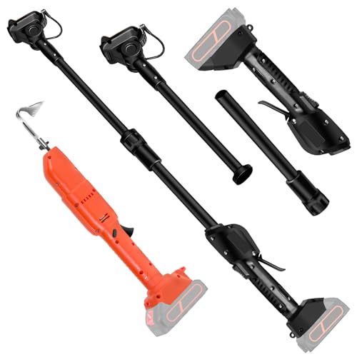Akku Bodenhacke, 20 cm Arbeitsbreite, 10 cm Arbeitstiefe, 3 stufige Drehzahl, Elektrische Hacke mit Teleskopstiel, Unkrautstecher & Gartenrechen, Kabelloser Bodenlockerer Kompatibel mit Makita 21V von JAOGAUS