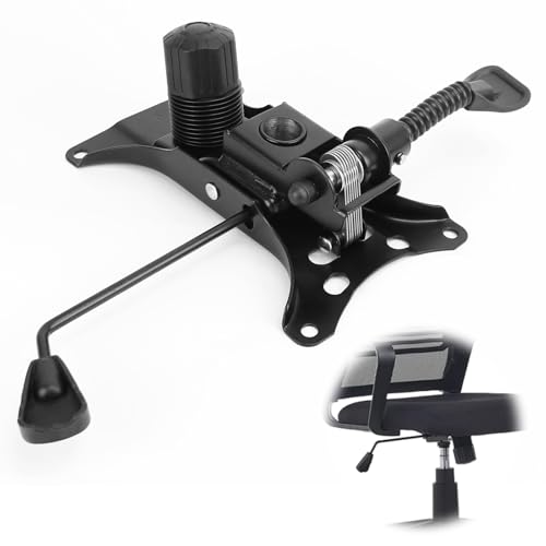 Wippmechanik für Schreibtischstuhl, Bürostuhl Zylinder Ersatz, Metall Sitz Mechanik Bodenplatte mit Wippfunktion und HöHenverstellung, Wippmechanik Ersatz für Schreibtischstuhl, Lock Hebel Bodenplatte von JAOGAUS