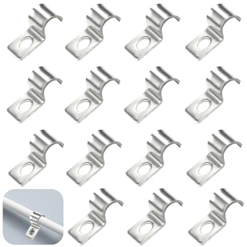 JAONLD 50 Stück Kabelschellen Metall Rohrschellen 6 mm Verdickter 304 Edelstahl Cable Clips Rohrschellen U Förmiges Einzelloch Kabel Befestigung Wand Zur Befestigung von Kabeln, Drähten und Rohren von JAONLD