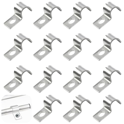 JAONLD 50 Stück Kabelschellen Metall Rohrschellen 8 mm Verdickter 304 Edelstahl Cable Clips Rohrschellen U Förmiges Einzelloch Kabel Befestigung Wand Zur Befestigung von Kabeln, Drähten und Rohren von JAONLD