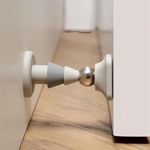 JAONLD Türhalter Magnetisch Türstopper Magnetisch Boden Magnetisch Magnetischer Türstopper Magnetisch Leise und Stoßfrei Passend für Alle Arten von Türen und Fenstern (Grau) von JAONLD