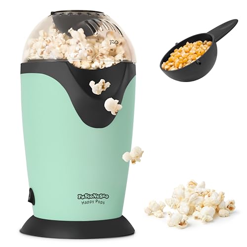 JAP Happy Pops Popcornmaschine - Retro Popcorn maker - Popcornmaschine für zuhause - 2 bis 3 Personen - Innerhalb von 3 Minuten fertig - Fettfrei - Ölfrei - Grün von JAP