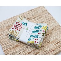 Große Bio Stoffservietten - 4Er Set | N1934 Waldblätter Moderne Wiederverwendbare von JAQSstudio