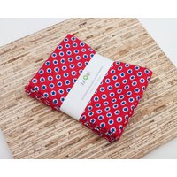 Große Stoffservietten - 4Er Set | N1635 Rot Eingekreiste Sterne Moderne Wiederverwendbare Große Stoffservietten - 4Er Set | N1635 Rot Eingekreiste Sterne Moderne Wiederverwendbare von JAQSstudio
