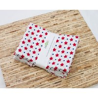 Große Stoffservietten - 4Er Set | N1637 Rote Sterne Moderne Wiederverwendbare von JAQSstudio