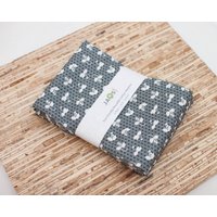 Große Stoffservietten - 4Er Set | N1701 Grey Sprouts Madrona Moderne Wiederverwendbare von JAQSstudio