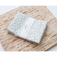 Große Stoffservietten - 4Er Set | N3264 Hellgrüne Olivgrüne Ringe Kreis Wiederverwendbare von JAQSstudio