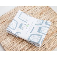 Große Stoffservietten - 4Er Set | N3471 Soba Graue Moderne Wiederverwendbare von JAQSstudio