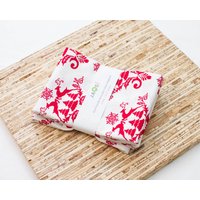 Große Stoffservietten - 4Er Set | N4383 Rote Rentier-Weihnachtsfeiertags-Moderne Wiederverwendbare Große Stoffservietten - 4Er Set | N4383 Rote Rentier-Weihnachtsfeiertags-Moderne Wiederverwendbare von JAQSstudio