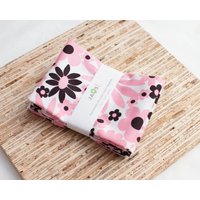 Große Stoffservietten - 4Er Set | N4637 Kaylee Pink Floral Moderne Wiederverwendbare von JAQSstudio