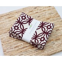 Große Stoffservietten - 4Er Set | N5223 Heirloom Bordeaux Trellis Moderne Wiederverwendbare Große Stoffservietten - 4Er Set | N5223 Heirloom Bordeaux Trellis Moderne Wiederverwendbare von JAQSstudio