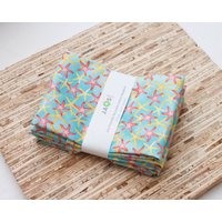 Große Stoffservietten - 4Er Set | N6035 Aqua Sea Star Starfish Moderne Wiederverwendbare von JAQSstudio