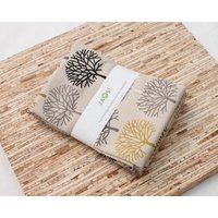 Große Stoffservietten - 4Er Set | N7217 Erdige Waldbäume Moderne Wiederverwendbare Große Stoffservietten - 4Er Set | N7217 Erdige Waldbäume Moderne Wiederverwendbare von JAQSstudio
