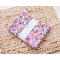 Große Stoffservietten - 4Er-Set | N8357 Pink Blaue Rosen Floral Wiederverwendbare von JAQSstudio