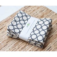 Große Stoffservietten - 4Er Set | N859 Zinngrau Kreis Moderne Wiederverwendbare Große Stoffservietten - 4Er Set | N859 Zinngrau Kreis Moderne Wiederverwendbare von JAQSstudio