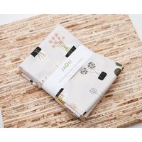 Große Stoffservietten - 4Er-Set | Na898 Blume in Vasen Stein Wiederverwendbare von JAQSstudio