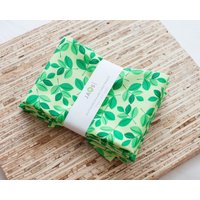 Große Stoffservietten - 4Er Set | N2963 Wilde Blätter Grün Wiederverwendbare von JAQSstudio