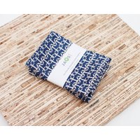 Kleine Stoffservietten - 4Er Set | N4457S Navy Blue Anchors Away Moderne Wiederverwendbare von JAQSstudio