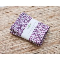 Kleine Stoffservietten - 4Er Set | N5301S Purple Dash Moderne Wiederverwendbare von JAQSstudio