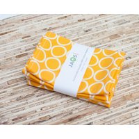 Kleine Stoffservietten - 4Er Set | N722S Marigold Circles Moderne Wiederverwendbare von JAQSstudio
