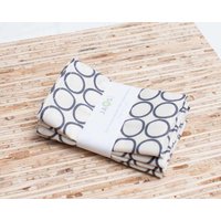 Kleine Stoffservietten - 4Er Set | N859S Grauer Kreis Moderne Wiederverwendbare von JAQSstudio