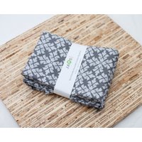Sale - Große Stoffservietten 4Er Set | N2450 Graue Moderne Wiederverwendbare von JAQSstudio