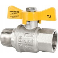 Gas-Kugelhahn, 1 Zoll Innen-/Außengewinde, Drosselklappe von JARDIBRICODECO