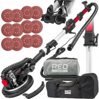Gipsschleifer Langhalsschleifer 1550W 225mm Deckenschleifer Wandschleifer Trockenbauschleifer mit LED-360° Beleuchtung und 6 Geschwindigkeitsstufen von JARDIBRICODECO