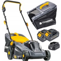 POWERMAT Akku-Rasenmäher 2x Akku 4.0 Ah 20V 38 cm Schnittbreite 5-stufige Schnitthöhenverstellung Korbvolumen 42L POWERMAT Akku-Rasenmäher 2x Akku 4.0 Ah 20V 38 cm Schnittbreite 5-stufige Schnitthöhenverstellung Korbvolumen 42L von JARDIBRICODECO