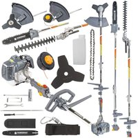 Powermat Multi 4IN1 Benzin Motorsense 4PS Rasentrimmer Freischneider Hochentaster Heckenschere Kettensäge Powermat Multi 4IN1 Benzin Motorsense 4PS Rasentrimmer Freischneider Hochentaster Heckenschere Kettensäge von JARDIBRICODECO