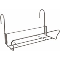 Universal Balkonkasten-Halter grau mit Sicherheitshaken 41,5 x 22 cm von JARDIFER