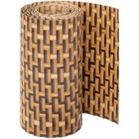 Jardinion - Sichtschutzstreifen Rattan Optik - 250 x 19cm Hellbraun von JARDINION