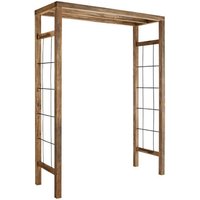 Jardipolys - Gartenbogen ikebana - gerade - braun gebeizt - l. 160 x t. 60 x h. 214 cm - braun von JARDIPOLYS