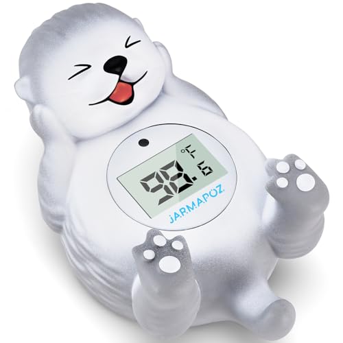 JARMAPOZ Baby-Badethermometer, Badethermometer für Neugeborene und Raumtemperatur, sicheres schwimmendes Spielzeug, Badewannenthermometer für Kleinkinder in Fahrenheit und Celsius JARMAPOZ Baby-Badethermometer, Badethermometer für Neugeborene und Raumtemperatur, sicheres schwimmendes Spielzeug, Badewannenthermometer für Kleinkinder in Fahrenheit und Celsius von JARMAPOZ