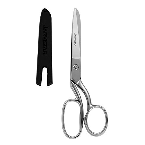 JARVISTAR Profi Stoffschere Nähschere Schneiderschere, 20.5cm Scissors mit hülle, Scharfe Geschmiedete Edelstahl Schere zum Schneiden von Stoff, Kleidung, Textilien, Leder, Jeansstoff, Seide von JARVISTAR