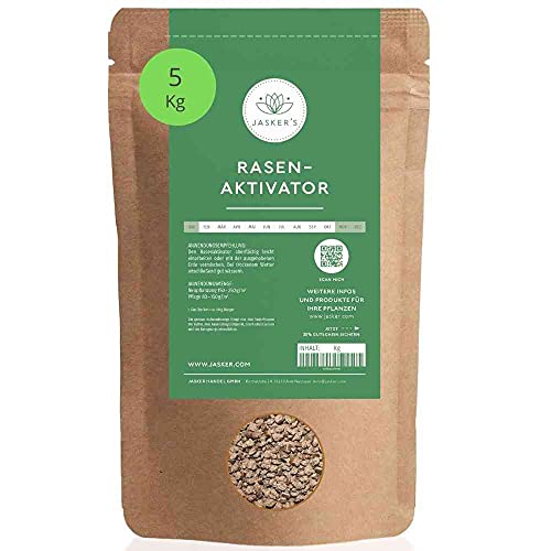 Bio Bodenaktivator Rasen 5 Kg - 100% tierfreundlicher Rasen-Aktivator - Bodenaktivator für Rasen - Fördert und aktiviert das Bodenleben - Für gesunden Boden und resistentere Pflanzen von JASKER'S