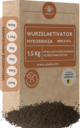 Wurzelaktivator mit Mykorrhiza 1.5 Kg - Bewurzelungspulver für Stecklinge & Pflanzen - Myko Aktiv Bewurzelungshormon - Mykorrhiza Pilze für Pflanzen - Wurzelaktivator für Stecklinge von JASKER'S