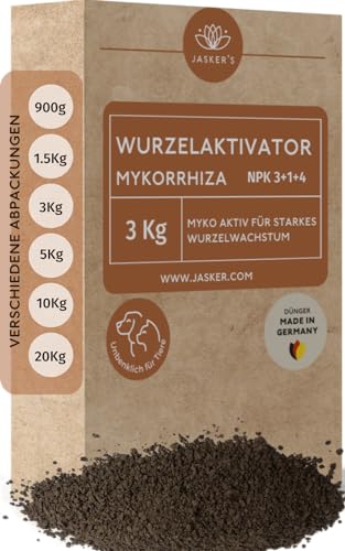 Wurzelaktivator mit Mykorrhiza 3 Kg - Bewurzelungspulver für Stecklinge & Pflanzen - Myko Aktiv Bewurzelungshormon - Mykorrhiza Pilze für Pflanzen - Wurzelaktivator für Stecklinge von JASKER'S