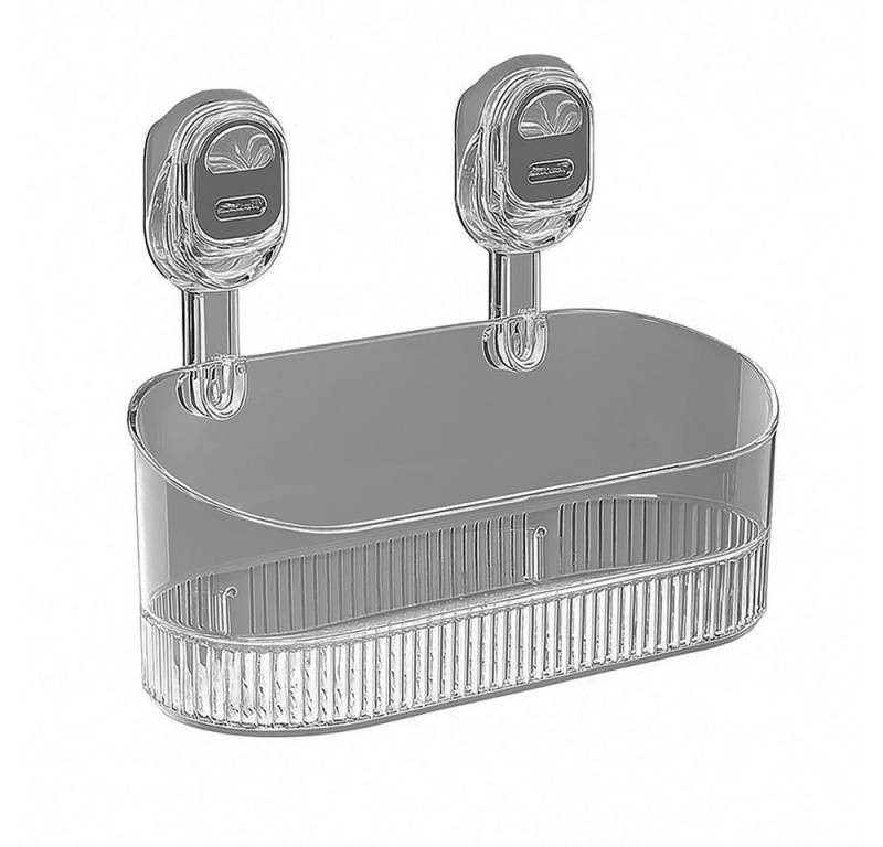 JASLIFE Hängeaufbewahrung Saugnapf-Aufbewahrungsregal ohne Bohren, wasserdicht & stabil, starke Saugnäpfe, wasserdicht, ohne Bohren, wiederverwendbar von JASLIFE