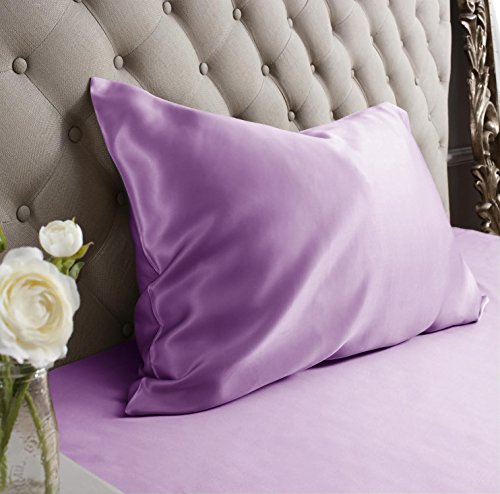 Jasmine Silk Luxus 100% Seide Kissenbezug Silk Pillowcase (40 x 80, Lavender) von Jasmine Silk