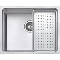 JASSFERRY Küchenspüle 1 Becken Unterbau-Küchenspüle, 540 x 440 mm Unterbauspüle aus Edelstahl mit Abfallsieb, Geschirrständer von JASSFERRY