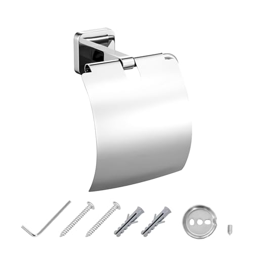 JASSFERRY Toilettenpapierhalter zur Wandmontage, mit Deckel, Chrom von JASSFERRY