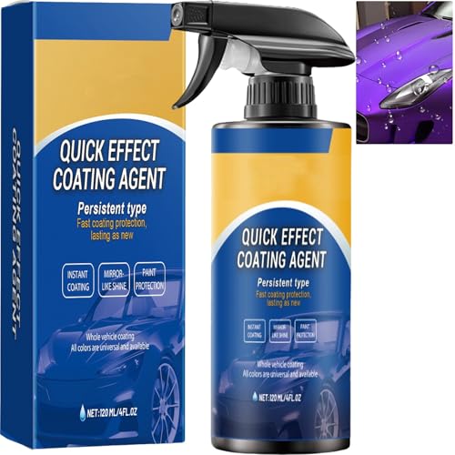 Advanced Car Quick-Acting Coating Agent Spray, 3 in 1 Ceramic Coating, Waterless Wash Scratch Polish, High Protection Quick Effect Coating for Motorcycles, Sealant Wax with Hydrophobic (1Pcs) von JASUBAI