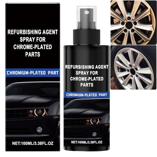 Chrom-Reparaturmasse Metalloberflächenreiniger - Rekonditionierungsmittelspray für verchromte Teile, Autolackierspray zur Wiederherstellung des Glanzes, Polierreiniger & Kratzerentferner (1PCS) von JASUBAI