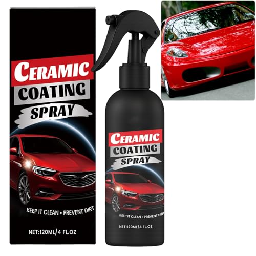 Keramik-Spray für Autos, 3-in-1-Schnelleffekt-Beschichtungsmittel, schnell wirkende, hochschützende, hydrophobe Politur, Autowachs-Politur & wasserloses Waschspray, Scheibenwaschflüssigkeit (1PCS) von JASUBAI