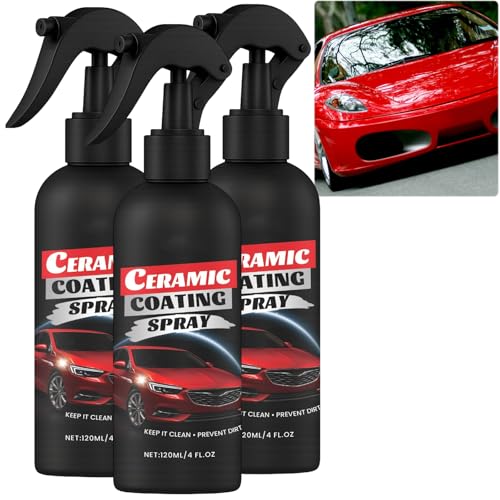 Keramik-Spray für Autos, 3-in-1-Schnelleffekt-Beschichtungsmittel, schnell wirkende, hochschützende, hydrophobe Politur, Autowachs-Politur & wasserloses Waschspray, Scheibenwaschflüssigkeit (3PCS) Keramik-Spray für Autos, 3-in-1-Schnelleffekt-Beschichtungsmittel, schnell wirkende, hochschützende, hydrophobe Politur, Autowachs-Politur & wasserloses Waschspray, Scheibenwaschflüssigkeit (3PCS) von JASUBAI
