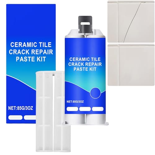 Multifunktionaler wasserfester Reparaturkleber, Keramikfliesen-Reparaturset für Arbeitsplatten, Marmor, Bodenfliesen und Wände | Risse, Späne, Löcher Fix, unsichtbar, starke Bindung (1PCS) von JASUBAI